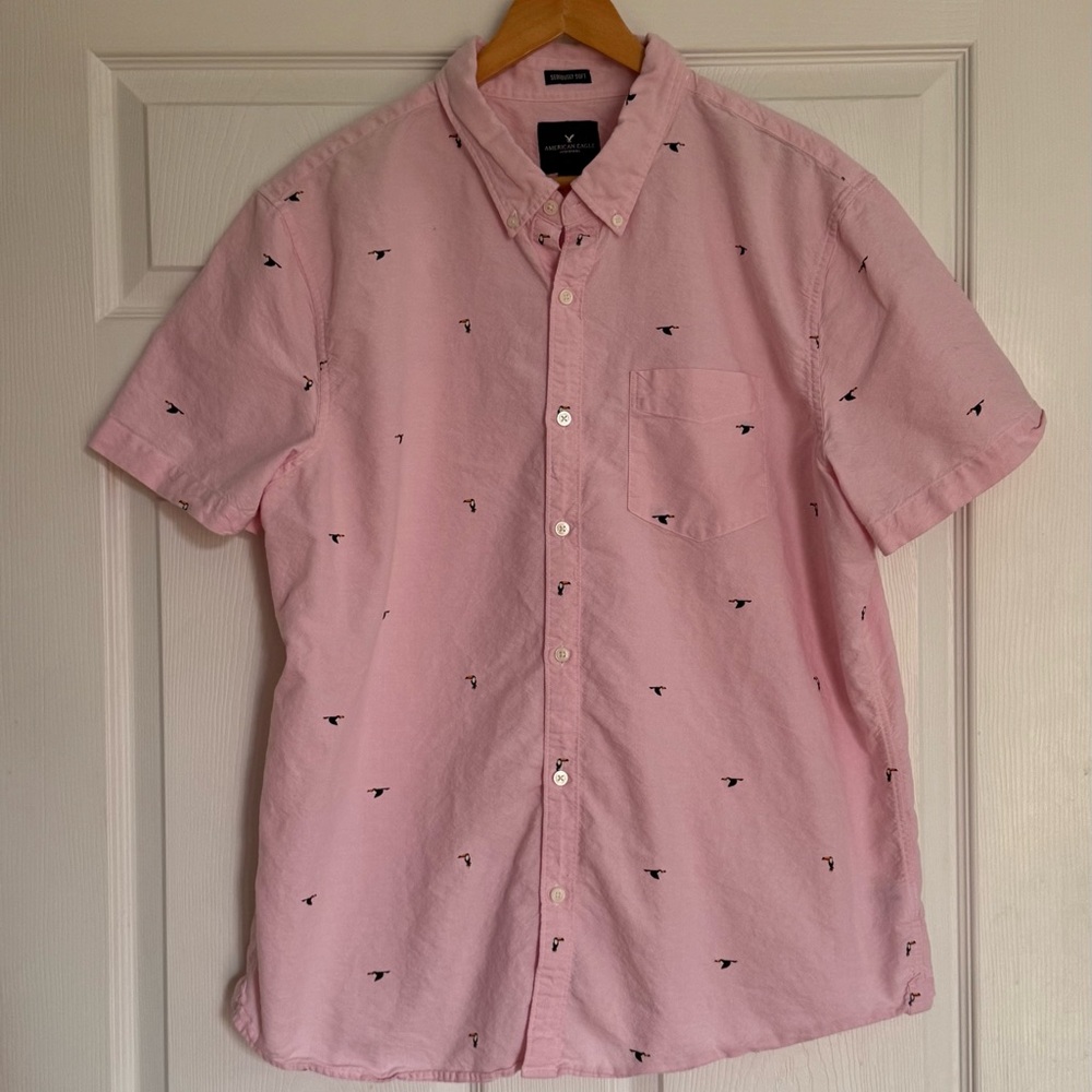 American Eagle Seriously Soft Collared Shirt